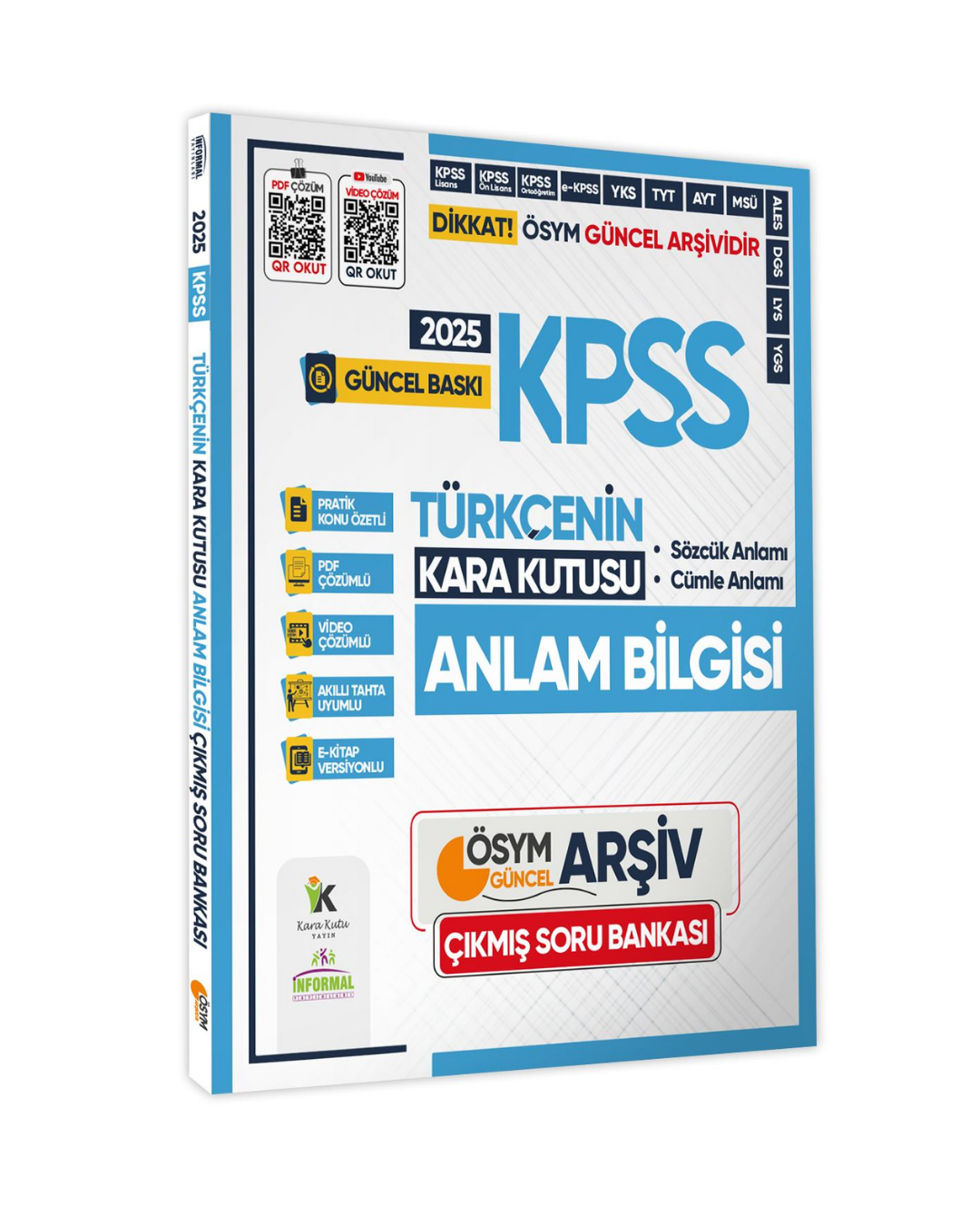 2025 KPSS Türkçenin Kara Kutusu ANLAM BİLGİSİ (Sözcük-Cümle) Çıkmış Soru Bankası Video/ PDF Çözümlü İnformal Yayınları