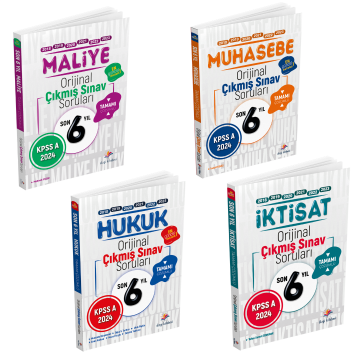 Dizgi Kitap KPSS A Hukuk-Maliye-Muhasebe-İktisat Tamamı Çözümlü Orijinal Çıkmış Sınav Soruları-2024