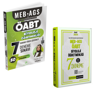 Dizgi Kitap 2026 Meb Ags ÖABT Biyoloji Öğretmenliği 7 Deneme ve Biyoloji Öğretmenliği 7 Deneme Pegem Yayınları Seti