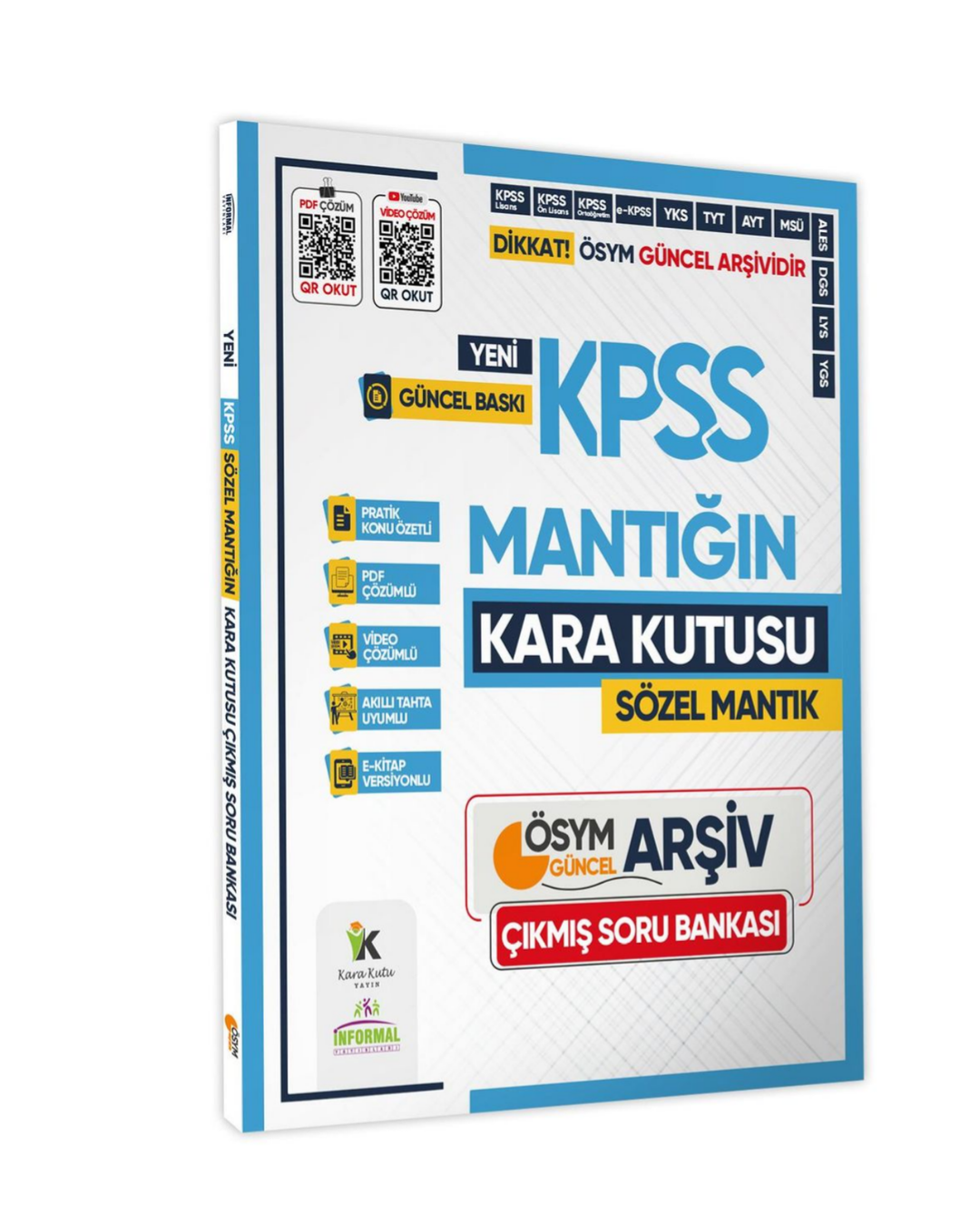 2025 KPSS SÖZEL MANTIK Kara Kutu ÖSYM Çıkmış Soru Havuzu Bankası Konu Özetli Video/PDF Çözümlü İnformal Yayınları