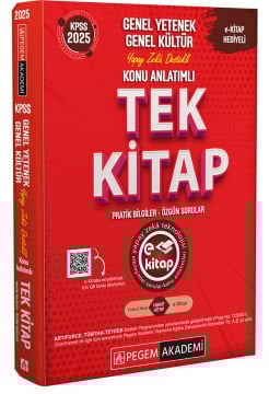 2025 KPSS Genel Yetenek Genel Kültür Konu Anlatımlı Tek Kitap Pegem Yayınları