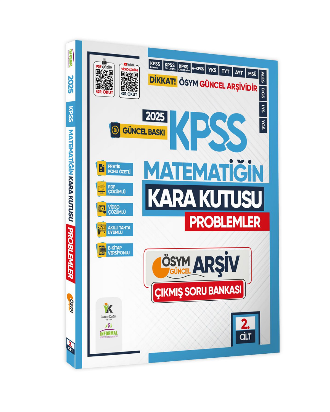 2025 KPSS MATEMATİK Kara Kutu 2. Cilt PROBLEMLER ÖSYM Çıkmış Soru Bankası Video/PDF Çözümlü İnformal Yayınları