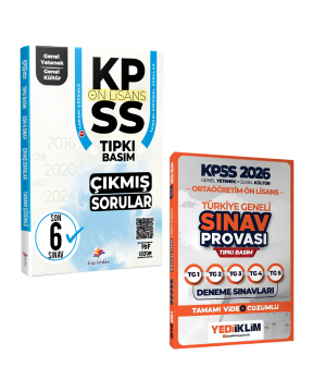 Dizgi Kitap 2026 KPSS Ön Lisans Genel Yetenek Genel Kültür Fasiküller Halinde Son 6 Yıl PDF Çözümlü Tıpkı Basım Çıkmış Sorular ve Yediiklim Yayınları Türkiye Geneli Sınav Provası Tıpkı Basım Deneme Sınavları Seti