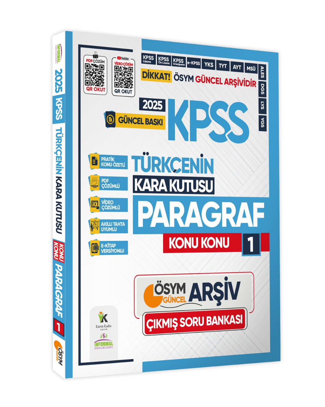 İnformal Yayınları 2025 KPSS Türkçenin Kara Kutusu PARAGRAF 1 KONU KONU ÖSYM Çıkmış Soru Bankası Video/PDF Çözümlü