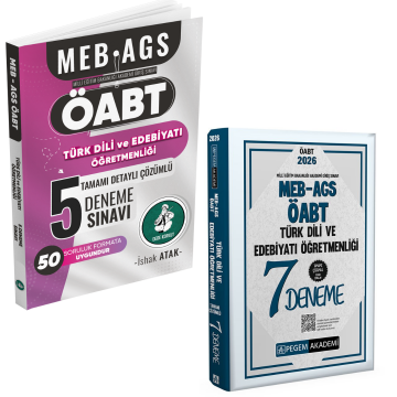Dizgi Kitap MEB-AGS ÖABT Türk Dili ve Edebiyatı Öğretmenliği 5 Deneme ve Pegem Yayınları Türk Dili Ve Edebiyatı Öğretmenliği 7 Deneme Seti