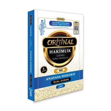 2026 Orijinal Anayasa Hukuku Hakimlik Çıkmış Soru Bankası Yetki Yayınları