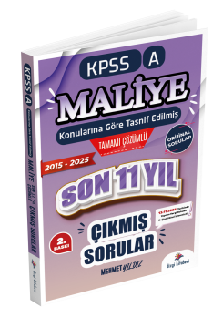 Dizgi Kitap 2026 Kpss A Maliye Konularına Göre  Tasnif Edilmiş Son 11 Yıl Tamamı Çözümlü Orijinal Çıkmış Sorular (2016-2025)