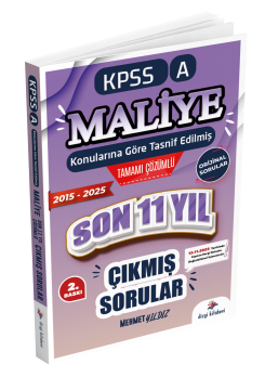Dizgi Kitap 2026 Kpss A Maliye Konularına Göre  Tasnif Edilmiş Son 11 Yıl Tamamı Çözümlü Orijinal Çıkmış Sorular (2016-2025)