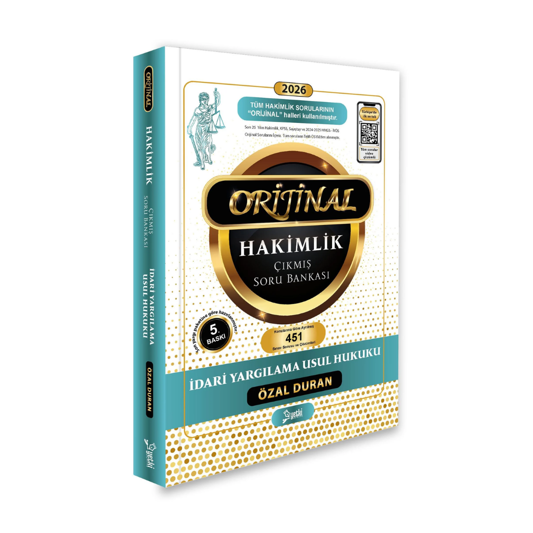 2026 Orijinal İdari Yargılama Hukuku Hakimlik Çıkmış Soru Bankası Yetki Yayınları