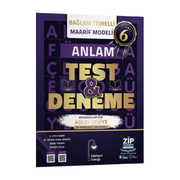 Edebiyat Sokağı Yayınları 6. Sınıf Anlam Bilgisi Maarif Modeli Kolay Seviye Test ve Deneme