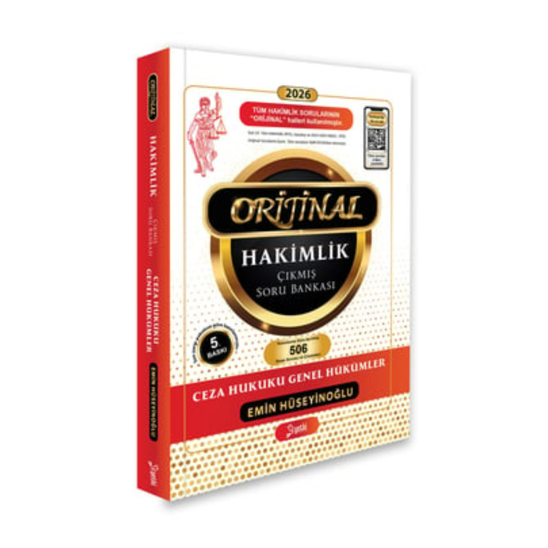 2026 Orijinal Ceza Hukuku Hakimlik Çıkmış Soru Bankası Yetki Yayınları