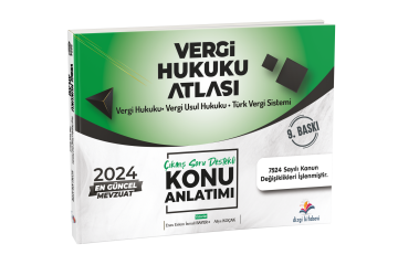 Dizgi Kitap 2024 Vergi Hukuku Atlası Çıkmış Soru Destekli Konu Anlatımı ve Soru Bankası Seti Enes Eslem İsmail Bayer