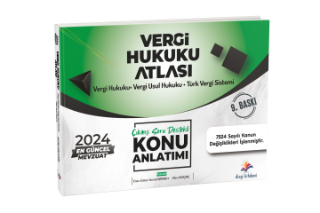 Dizgi Kitap 2024 Vergi Hukuku Atlası Çıkmış Soru Destekli Konu Anlatımı ve Soru Bankası Seti Enes Eslem İsmail Bayer