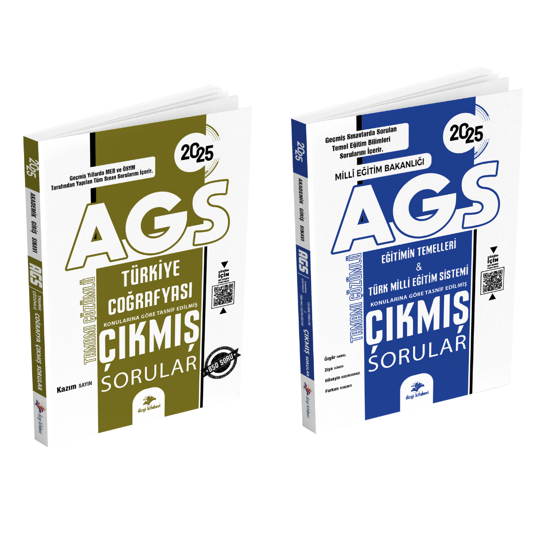Dizgi Kitap 2025 MEB AGS Türkiye Coğrafyası ve Eğitimin Temelleri Türk Milli Eğitim Sistemi Video Çözümlü Çıkmış Sorular Seti﻿