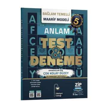 Edebiyat Sokağı Yayınları 5. Sınıf Anlam Bilgisi Maarif Modeli Çok Kolay Seviye Test ve Deneme