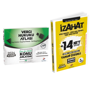 Dizgi Kitap 2024 Vergi Hukuku Atlası Çıkmış Soru Destekli Konu Anlatımı ve Soru Bankası Seti Enes Eslem İsmail Bayer
