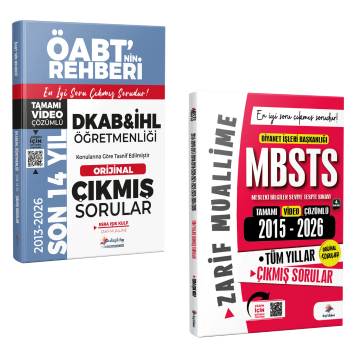 Dizgi Kitap 2027 MEB AGS ÖABT DKAB İHL Çıkmış Sorular Son 14 Yıl ve DİB MBSTS 2015-2026 Tüm Yıllar Çıkmış Sınav Soruları Seti Zarif Muallime