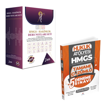Yetki Yayınları 2025 HMGS Hukuk Mesleklerine Giriş Sınavı Ders Notları Seti ve Hukuk Atölyesi Tamamı Çözümlü 5 Deneme Sınavı 2'li Set