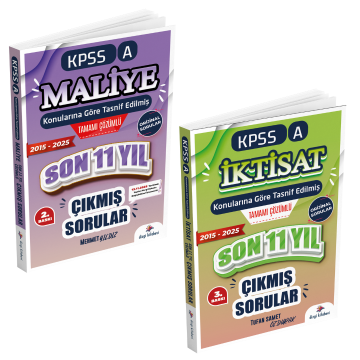 Dizgi Kitap 2026 KPSS A Maliye ve İktisat Konularına Göre Tasnif Edilmiş Son 11 Yıl Tamamı Çözümlü Orijinal Çıkmış Sorular 2'li Set