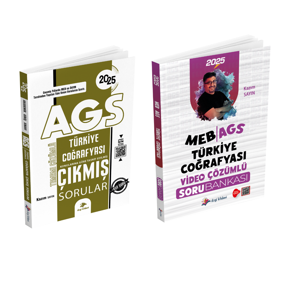 Dizgi Kitap 2025 MEB AGS Türkiye Coğrafyası Soru Bankası ve Çıkmış Sorular Seti Kazım Sayın