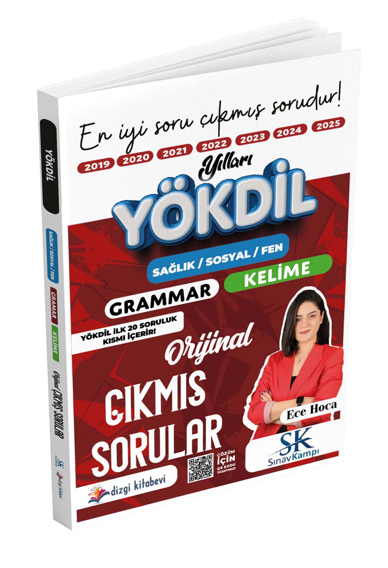 Dizgi Kitap - Sınav Kampı YÖKDİL Grammar Kelime Tamamı Video Çözümlü Orijinal Çıkmış Sorular Ece Hoca