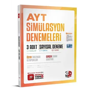 3D Yayınları AYT Sayısal Simülasyon 3 Deneme Video Çözümlü