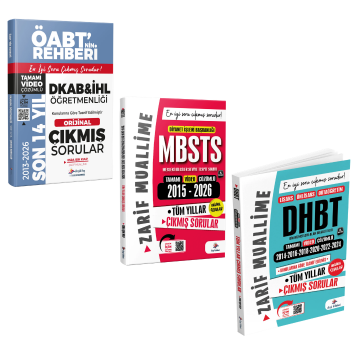 Dizgi Kitap 2027 MEB-AGS ÖABT DKAB-İHL Son 14 Yıl Çıkmış Sorular, DİB MBSTS 2015-2026 Tüm Yıllar ve DHBT Son 6 Sınav Çıkmış Sorular Seti - Zarif Muallime