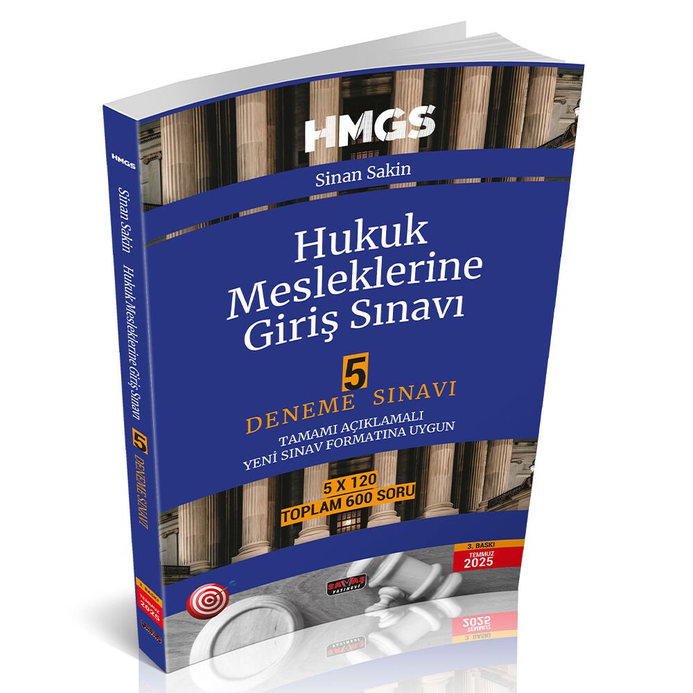 HMGS Hukuk Mesleklerine Giriş Sınavı 5 Deneme Sınavı Savaş Yayınları