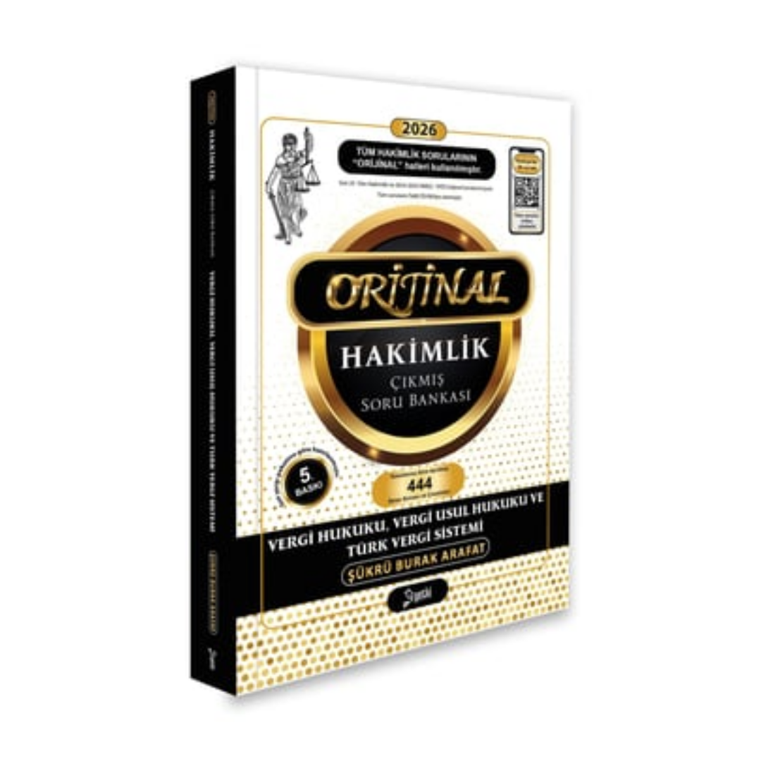 2026 Orijinal Vergi Hukuku Vergi Usul Hukuku ve Türk Vergi Sistemi Hakimlik Çıkmış Soru Bankası Yetki Yayınları