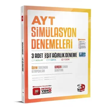 3D Yayınları AYT Eşit Ağırlık Simülasyon 3 Deneme