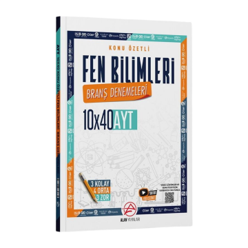 Alan Yayınları AYT Fen Bilimleri Konu Özetli 10 x 40 Branş Denemeleri