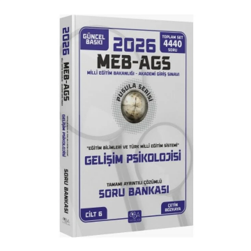 CBA Yayınları 2026 MEB-AGS Eğitim Bilimleri Gelişim Psikolojisi Soru Bankası Çözümlü Pusula Serisi