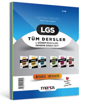 Marka Yayınları 2026 LGS 1.Dönem Konuları Tüm Dersler Deneme Sınavı Seti 6 Fasikül 27 Deneme