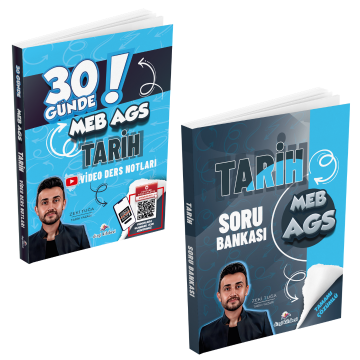 Dizgi Kitap 2026 MEB AGS 30 Günde Tarih Video Ders Notları ve Soru Bankası 2'li Set Zeki Tuğa