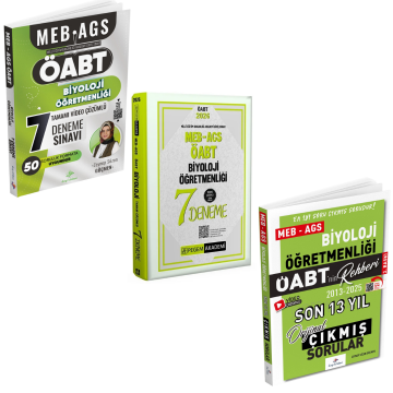 Dizgi Kitap 2026 Meb Ags ÖABT Biyoloji Öğretmenliği 7 Deneme & Biyoloji Öğretmenliği 7 Deneme Pegem Yayınları ve ÖABT Biyoloji Son 13 Yıl Çıkmış Sorular Dizgi Yayınları Seti