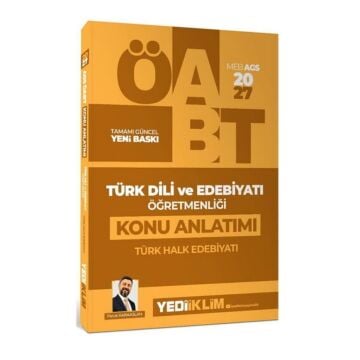 Yediiklim Yayınları 2027 MEB-AGS ÖABT Türk Dili ve Edebiyatı Öğretmenliği Türk Halk Edebiyatı Konu Anlatımı - Faruk Karaaslan