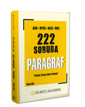 AGS KPSS ALES DGS 222 Soruda Paragraf Öğreti Akademi
