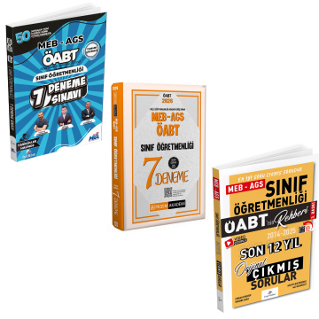 Dizgi Kitap 2026 Meb Ags ÖABT Sınıf Öğretmenliği 7 Deneme & Sınıf Öğretmenliği 7 Deneme Pegem Yayınları ve ÖABT Sınıf Öğretmenliği Son 12 Yıl Çıkmış Sorular Dizgi Yayınları Seti