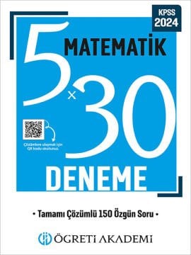 Öğreti Akademi KPSS Genel Yetenek Genel Kültür 5x30 Matematik Deneme