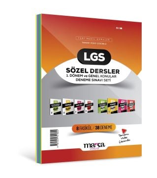 2025 LGS Sözel Dersler 1. Dönem ve Genel Konular Deneme Sınavı Seti 8 Fasikül 38 Deneme Marka Yayınları