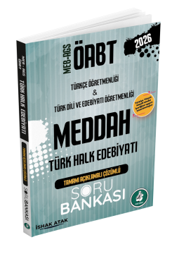 2026 Meb Ags ÖABT Meddah Türk Halk Edebiyatı Tamamı Çözümlü Soru Bankası İshak Atak - Atak Yayınları