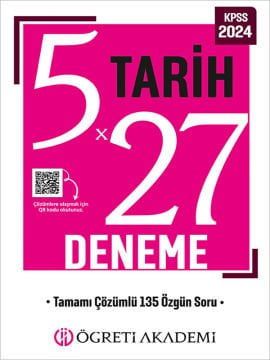 Öğreti Akademi KPSS Genel Yetenek Genel Kültür 5x27 Tarih Deneme