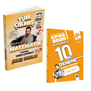Dizgi Kitap 2026 Matematik Tüm Sınavlar Çıkmış Sorular ve Edu Kariyer KPSS Mert Hoca Matematik 10'lu Branş Deneme Seti