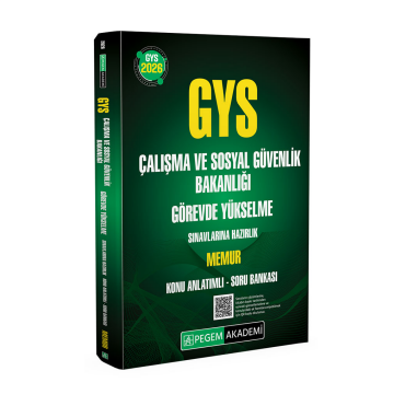 2026 GYS Çalışma ve Sosyal Güvenlik Bakanlığı Görevde Yükselme Sınavlarına Hazırlık MEMUR Konu Anlatımlı Soru Bankası Pegem Yayınları