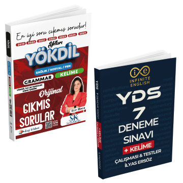 Dizgi Kitap - Sınav Kampı YÖKDİL Grammar Kelime Tamamı Video Çözümlü Orijinal Çıkmış Sorular ve YDS PDF Çözümlü 7 Deneme Sınavı ve Kelime Çalışması Seti