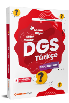 Uzman Kariyer Yayınları DGS Türkçe Sözel Mantık & Anlam Bilgisi Soru Bankası