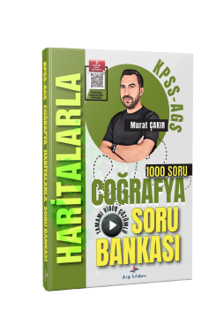 Dizgi Kitap 2026 KPSS MEB-AGS Haritalarla Coğrafya Tamamı Video Çözümlü Soru Bankası Murat Çakır