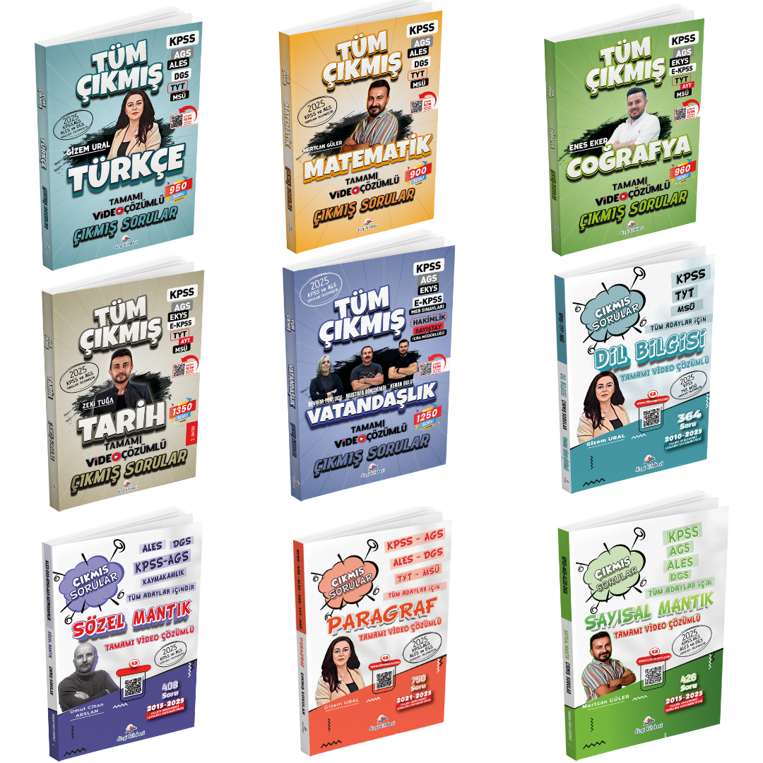 Dizgi Kitap 2026 Tüm Dersler Tüm Sınavlar Süper Çıkmış Sorular Seti (Türkçe Matematik Coğrafya Tarih Vatandaşlık Sayısal Mantık Sözel Mantık Paragraf Dil Bilgisi Çıkmış Sorular)
