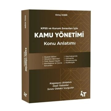 4T Yayınları KPSS A Grubu Kamu Yönetimi Konu Anlatımı