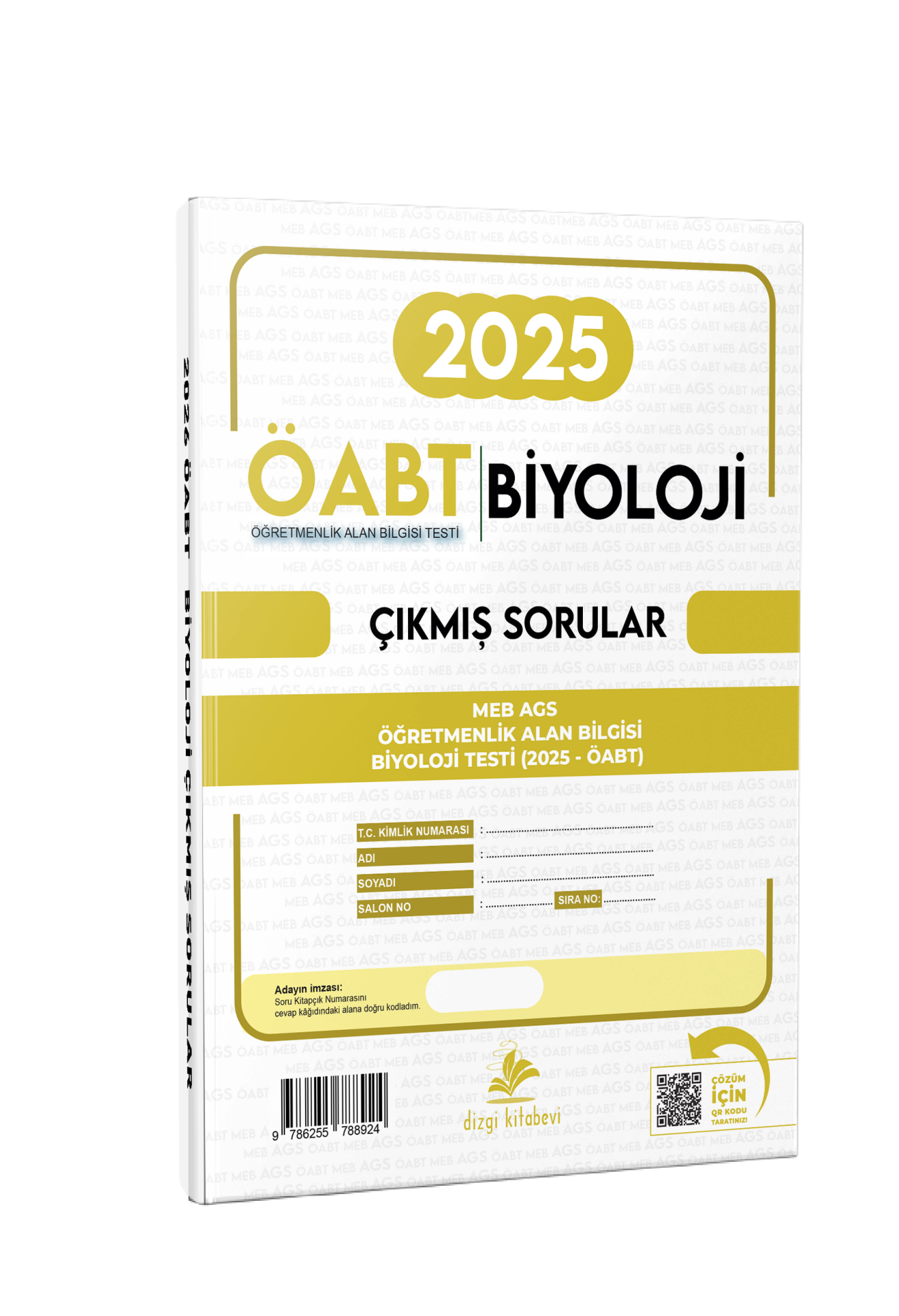 Dizgi Kitap Meb Ags ÖABT Biyoloji Video Çözümlü 2025 Sınavı Tek Fasikül Orijinal Çıkmış Sorular